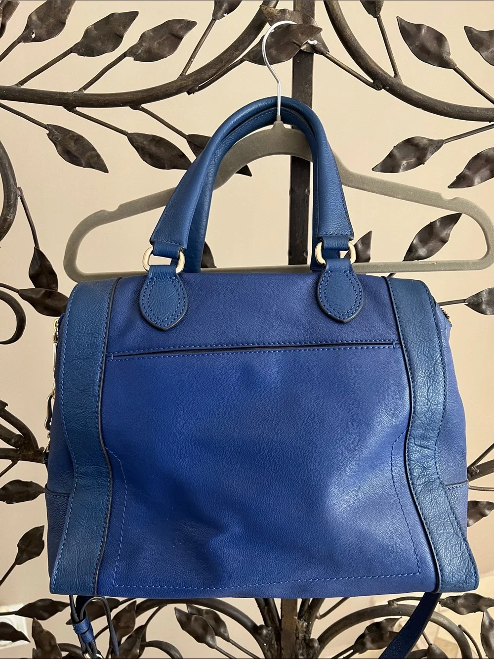 Cole Haan Blue Leather Satchel - Coach Blue Handbag